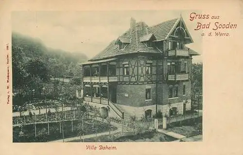 AK, Gruss aus Bad Sooden an der Werra - Villa Daheim