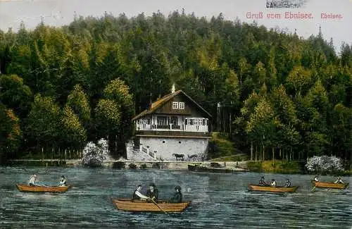 Ak Litho, Gruss aus Ebnisee, Gasthaus, gelaufen 1927