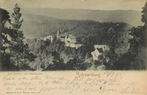 AK - Schwarzburg bei Erfurt Das Schloss vom Helenensitz versandt 1905
