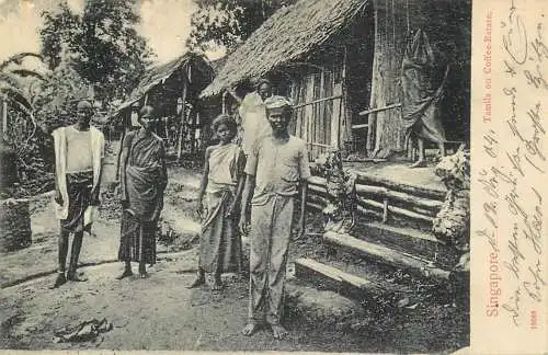 Singapur 1904, Postkarte nach Weiden Deutschland