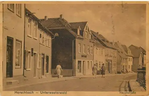 AK - Ansichtskarte Herschbach (Westerwald) Hauptstraße, nicht versandt