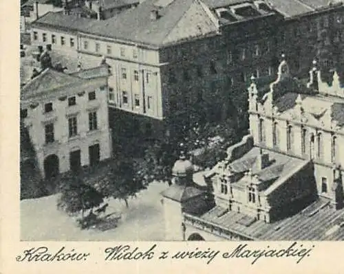 Ansichtskarte Krakau Totalansicht vom Turm der Marienkirche nicht versandt