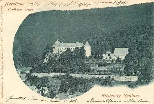 Ansichtskarte Bilsteiner Schloss Grusskarte  versandt