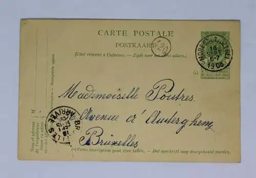 Postkarte Belgien - versandt 1905