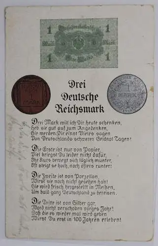 Postkarte, 3 Deutsche Reichsmark Drucksache