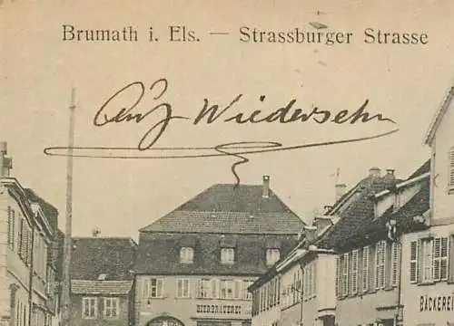 AK - Brumath i. Els. - Strassburger Strasse Feldpost