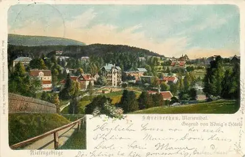 AK - Litho Schreiberau im Marienthal versandt 1901
