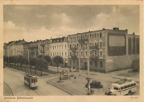 AK - Graudenz Getreidemarkt versandt 1943 Stempel Wetter Ruhr