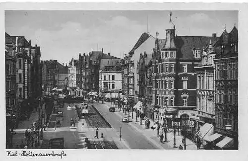 Ansichtskarte Kiel Holtenauerstraße versandt 1944 Meldorf