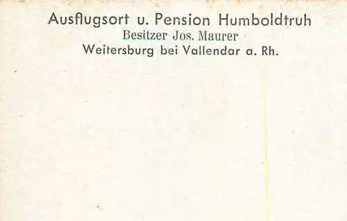 Ansichtskarte Weitersburg Vallendar Pension und  Ausflugsort Humboldtruh