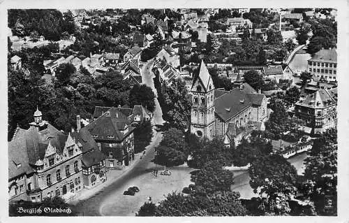 Ansichtskarte Bergisch Gladbach Flieger-Foto Feldpost 1939
