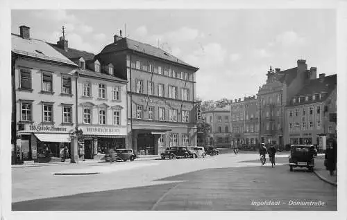 Ansichtskarte Ingolstadt Donaustraße Feldpost versandt 1939
