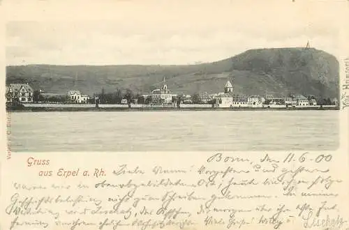 Ansichtskarte Erpel Gruss aus Erpel am Rhein versandt 1900