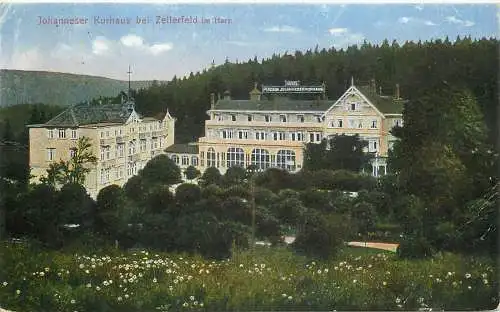 Lithographie Zellerfeld Kurhaus Johanneser, versandt 1924