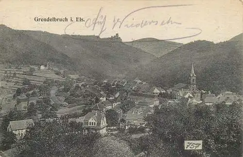 Ansichtskarte Grendelbruch Feldpost i. Els. Frankreich 1918