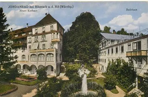 Ansichtskarte Jordanbad Biberach a. d. Riß versandt 1922