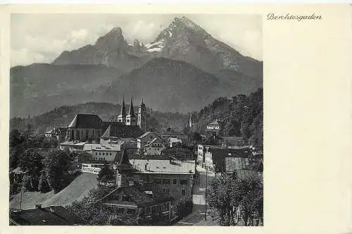 Ansichtskarte Berchtesgarden Stadtansicht, versandt 1938