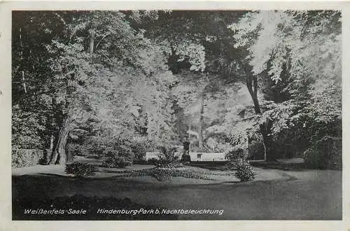 Ansichtskarte Weißenfels-Saale Hindenburgpark,  versandt 1940