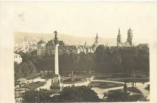 Ansichtskarte Cannstatt Denkmal, versandt 1913