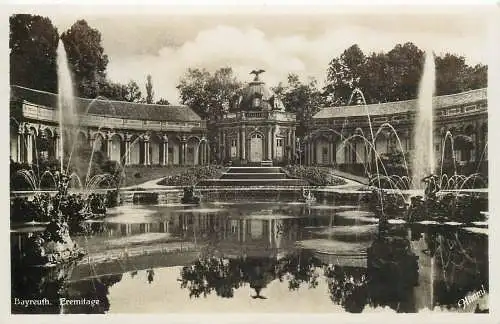 Ansichtskarte Bayreuth Eremitage, versandt 1939