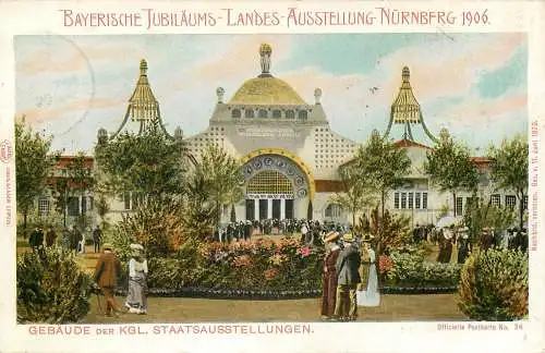 Ansichtskarte Nürnberg Lithographie Bayrische Jubiläums Landes-Ausstellung 1906