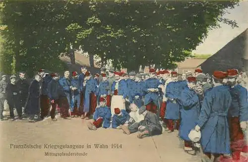 Ansichtskarte Feldpost Kriegsgefangene in Wahn versandt 1914