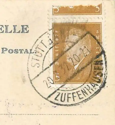 Präge-AK Briefmarken und Wappen Uruguay, gelaufen