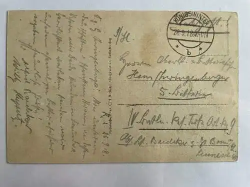 Ansichtskarte Feldpost Siebengebirge Königswinter versandt 1918