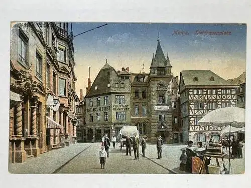 Ansichtskarte Mainz Liebfrauenplatz versandt 1917