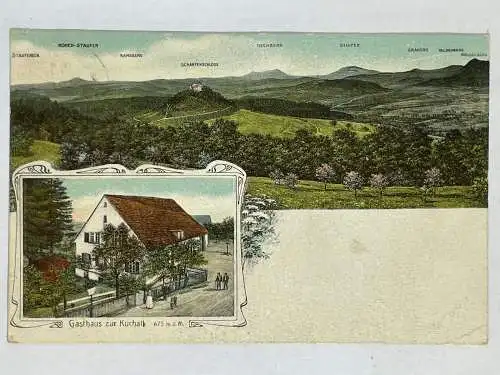 Ansichtskarte Donzdorf Gasthaus zur  Kuchalb - versandt 1908