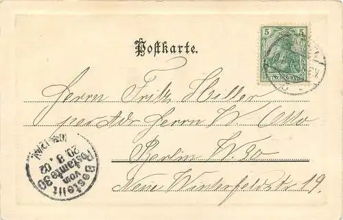 Ansichtskarte Aachen Post Kaiserl. Ober-Post-Direktion versandt 1902