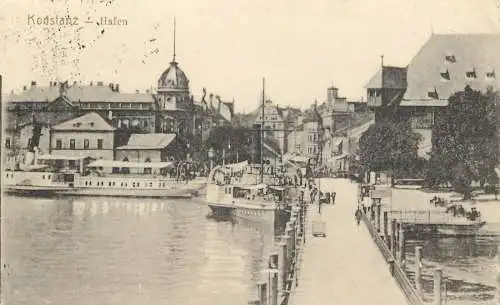 Ansichtskarte Konstanz Hafen, versandt