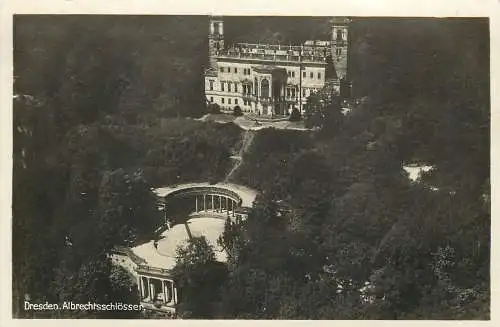 Ansichtskarte Dresden Albrechtsschlösser, versandt 1931