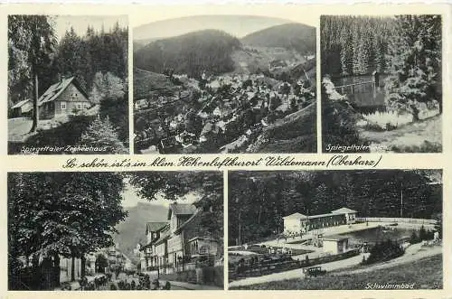 Ansichtskarte Wildemann Höhenluftkurort mehrere Ansichten, versandt