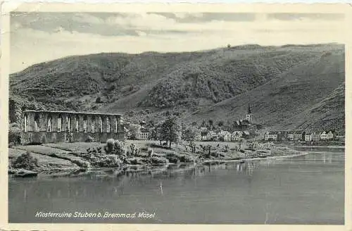 Ansichtskarte Klosterruine Stuben b. Bremm an der Mosel, versandt