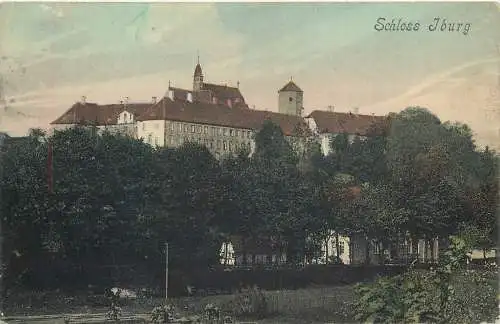 Lithographie Schloss Iburg, versandt 1911
