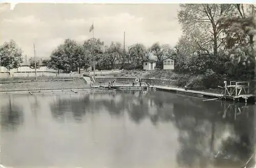 Ansichtskarte Helbra Eisleben Neptunbad nicht versandt Echtfoto