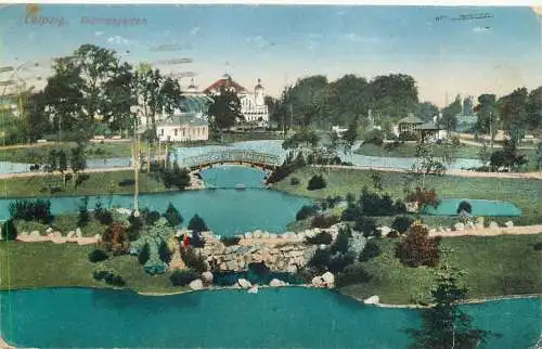 Ansichtskarte Leipzig Palmengarten versandt 1925