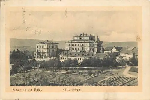 Ansichtskarte Essen an der Ruhr, Villa Hägel, versandt 1907