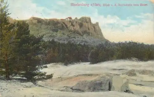 Ansichtskarte Blankenburg - Blick auf den Regenstei, versandt1916
