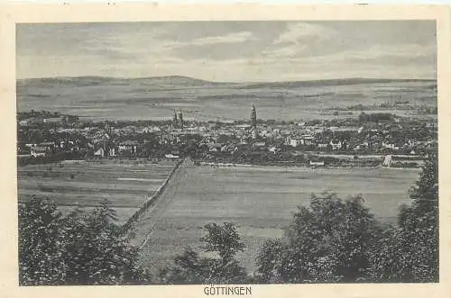 Ansichtskarte Göttingen Totalansicht, versandt 1918
