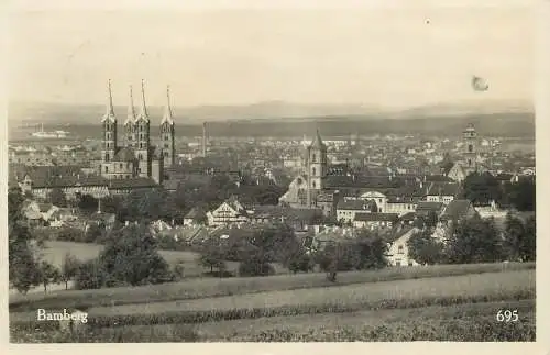 Ansichtskarte Bamberg Totalansicht, versandt 1936