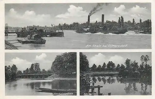 Ansichtskarte Plittersdorf am Rhein, Altrheinbrücke