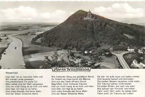Ansichtskarte Porta Westfalica Weserlied Kaiser Wilhelm Denkmal nicht versandt