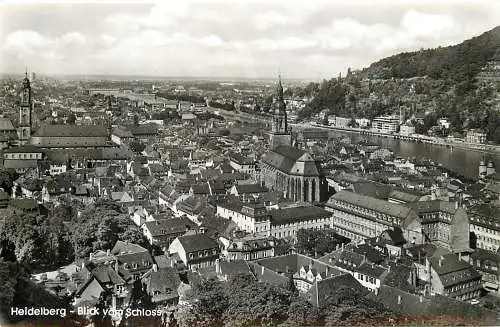 Ansichtskarte Heidelberg Panorama Blick vom Schloß nicht versandt