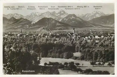 Ansichtskarte Rosenheim Bayern Panorama versandt