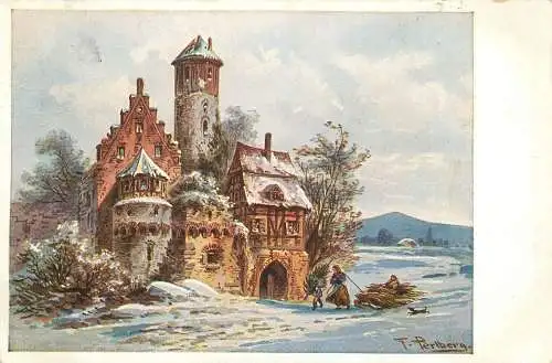 AK - FRIEDRICH PERLBERG SERIEN No. 5 No. 3453 Burg im Winter
