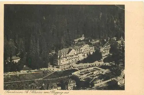 Ansichtskarte Flugzeugaufnahme Sanatorium St. Blasien Schwarzwald nicht versandt