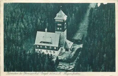 Ansichtskarte Oberwiesenthal Hotel Bärenstein Fliegeraufnahme