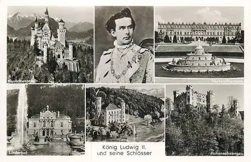 Ansichtskarte König Ludwig II. und seine Schlösser nicht versandt